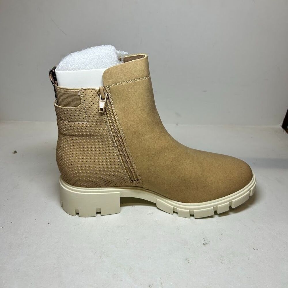 Journee Collection Womens 8 M Tan Jeeva Zip Up Ankle Booties NIB MH4 - Picture 3 of 5